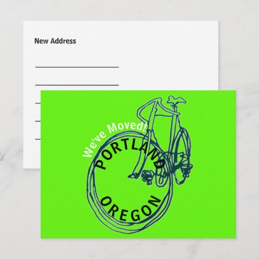 We hebben Portland Oregon New Address Briefkaart v (Voorkant / Achterkant)