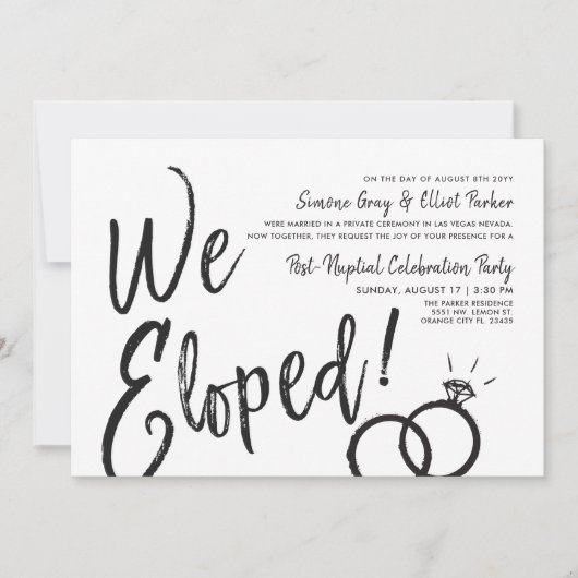We hebben | Post Nuptial Party Kaart (Voorkant)