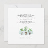 We hebben Potted Planten New Roots Moving Aankondiging (Achterkant)