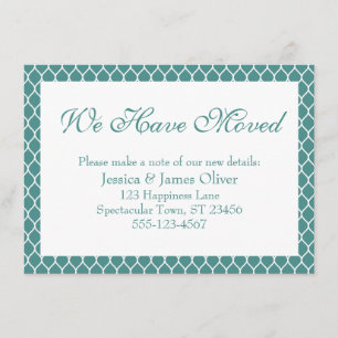 We hebben Preppy White Ogee over Light Blauwgroen  Informatiekaartje