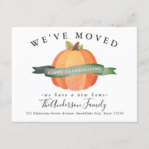 We hebben Pumpkin New Home Holiday Moving verplaat Aankondigingskaart