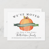 We hebben Pumpkin New Home Holiday Moving verplaat Aankondigingskaart (Voorkant / Achterkant)