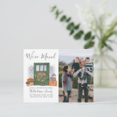 We hebben Pumpkin Porto Holiday Moving Aankondigingskaart (Staand voorkant)