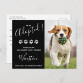 We hebben Puppy Dog aangenomen Aankondigingskaart (Voorkant / Achterkant)