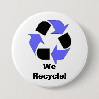 We hebben Recyclen. Ronde Button 7,6 Cm