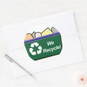 We hebben Recyclen. Ronde Sticker (Envelop)