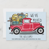 We hebben  Red Truck Change of Address verplaatst Aankondiging (Voorkant)