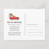 We hebben Red Truck New Address verplaatst Aankondigingskaart (Achterkant)