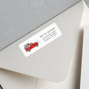 We hebben Red Truck Return-adres verplaatst Etiket