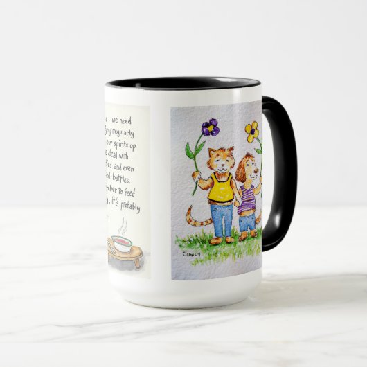 We hebben regelmatig wat plezier nodig mok (Voorkant rechts)