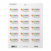 We hebben regenboog kerstballen verplaatst etiket (Full Sheet)