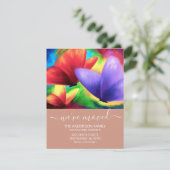 We hebben Roos Gold Butterfly New Home Script verp Aankondiging (Staand voorkant)