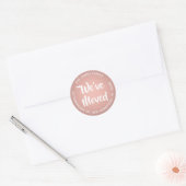 We hebben Roos Gold Faux Folie retouradres verplaa Ronde Sticker (Envelop)