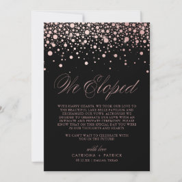 We hebben Roos Gold Foil Confetti Black Weddenscha Aankondiging