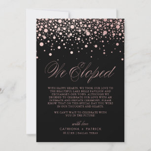 We hebben Roos Gold Foil Confetti Black Weddenscha Aankondiging
