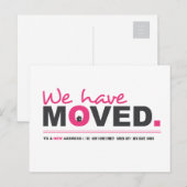 We hebben Roze Bewegende Aankondiging Briefkaart v (Voorkant / Achterkant)