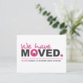 We hebben Roze Bewegende Aankondiging Briefkaart v (Staand voorkant)