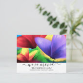 We hebben roze bewegende koninklijke vlinder. briefkaart (Staand voorkant)