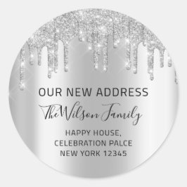 We hebben RSVP-wijziging van nieuw adres verplaats Ronde Sticker