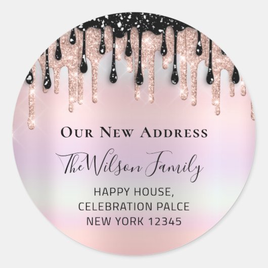 We hebben RSVP-wijziging van nieuwe adrespastels v Ronde Sticker (Voorkant)