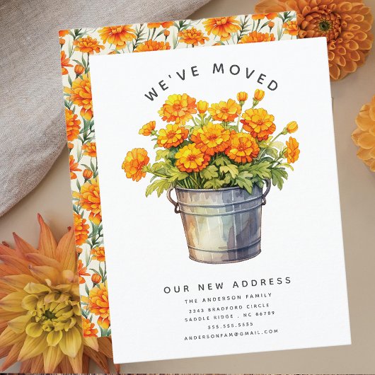 We hebben Rustic Floral Moving Announcement verpla Kaart