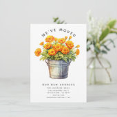 We hebben Rustic Floral Moving Announcement verpla Kaart (Staand voorkant)