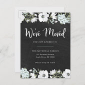 We hebben Rustic Floral verplaatst | Verplaatsings Uitnodiging Briefkaart (Voorkant / Achterkant)