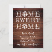 We hebben Rustic Home Sweet Home Dog Pet Moving Aankondiging (Voorkant)