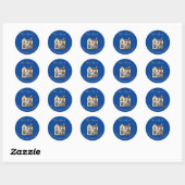 We hebben Rustic House Moving Announcement verplaa Ronde Sticker (Vel)