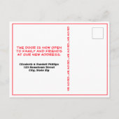 We hebben Rustic Red Double Doors Flowers verplaat Briefkaart (Achterkant)