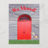 We hebben Rustic Red Double Doors Flowers verplaat Briefkaart (Voorkant)