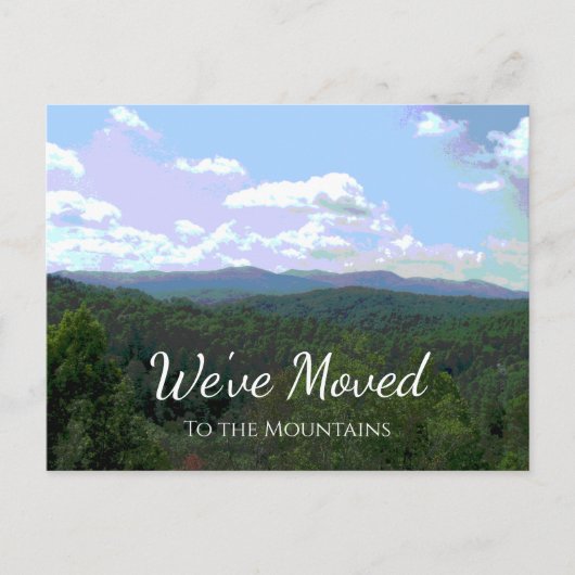 We hebben rustieke bergen verplaatst naar een nieu aankondigingskaart (Voorkant)