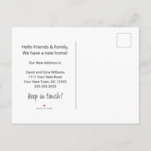 We hebben Rustieke Bergen verplaatst Verandering v Aankondigingskaart (Achterkant)