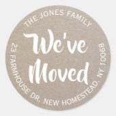 We hebben rustieke Kraft look retour adreslabel ve Ronde Sticker (Voorkant)