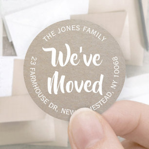 We hebben rustieke Kraft look retour adreslabel ve Ronde Sticker