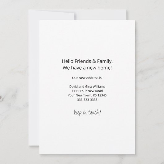 We hebben rustieke zonnebloemen verplaatst Foto Mo Aankondiging (Achterkant)