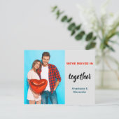 We hebben samen een paar foto op maat gemaakt aankondigingskaart (Staand voorkant)