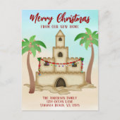 We hebben Sandcastle New Beach Home kerst verplaat Feestdagenkaart (Voorkant)