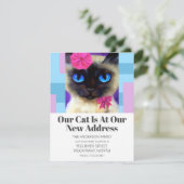 We hebben schattig huisdier kat nieuwe adres tekst aankondiging (Staand voorkant)