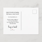 We hebben Schattige Cat Black White Moving verplaa Aankondigingskaart (Achterkant)