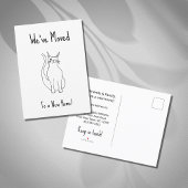 We hebben Schattige Cat New Home Black White verpl Aankondiging