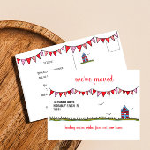 We hebben Schattige Custom Beach House verplaatst Aankondigingskaart