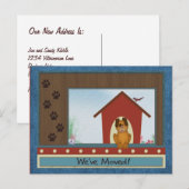 We hebben Schattigee hondenhok en pootafdrukken ve Aankondigingskaart (Voorkant / Achterkant)