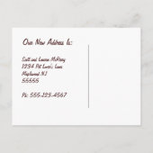 We hebben Schattigee hondenhok verplaatst met Paw  Aankondigingskaart (Achterkant)