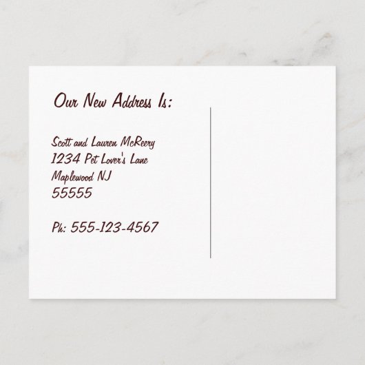 We hebben Schattigee hondenhok verplaatst met Paw  Aankondigingskaart (Achterkant)