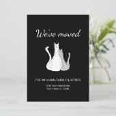 We hebben Schattigee katten verplaatst die zwart-w Aankondiging (Staand voorkant)