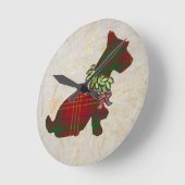 We hebben Scottie Dog Merry Ruff. Ruff. Ronde Klok (Hoek)