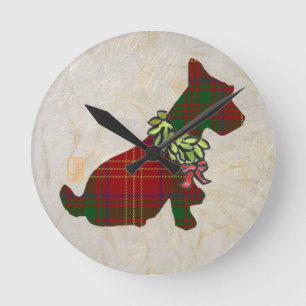 We hebben Scottie Dog Merry Ruff. Ruff. Ronde Klok