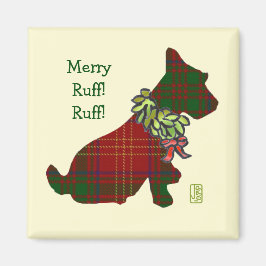 We hebben Scottie Dog Merry Ruff. Ruff. Vakantie Magneet