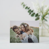 We hebben |  script foto-ontwikkeling aankondigingskaart (Staand voorkant)